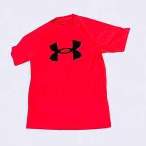 Under-armour Men's Red and Pink T-shirt